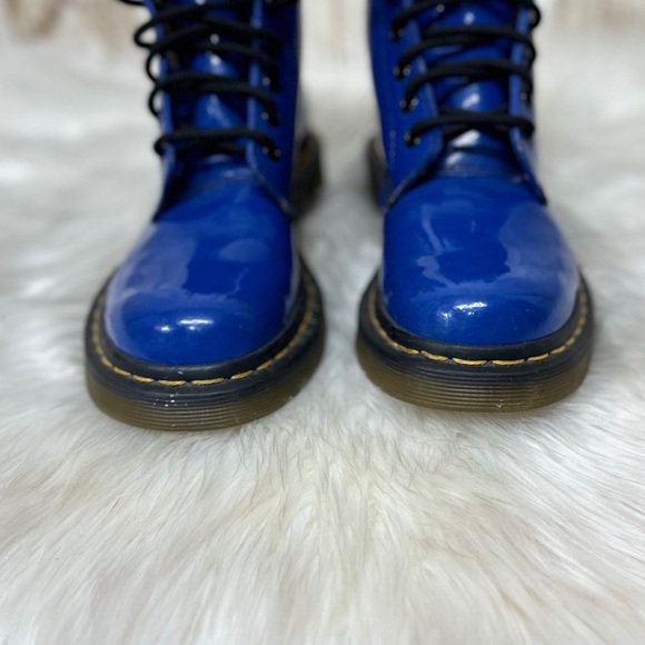 Dr. Martens Patent Leather 1460 Colbalt Blue Boots [S3121] - Picture 6 of 10